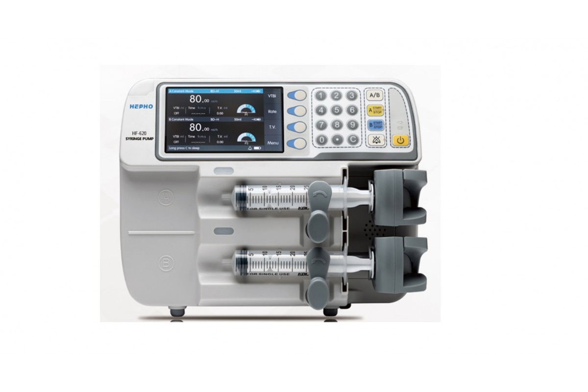 Двухканальный шприцевой насос HF-620
